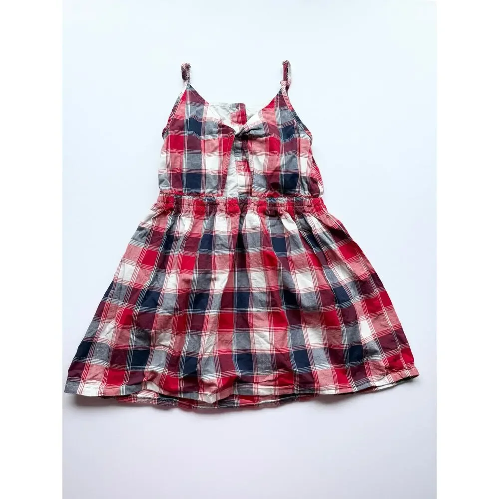 OshKosh B'gosh Girls Plaid Button Front Dress Size 5